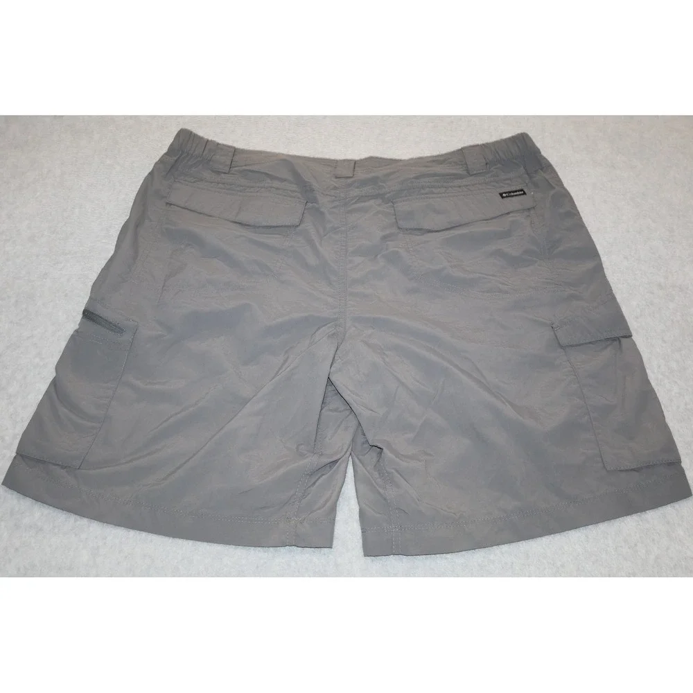 Columbia Zip Cargo Shorts Mens 44 Gray Nylon Hiking Outdoor 10